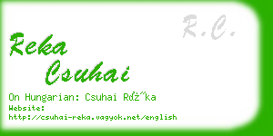 reka csuhai business card